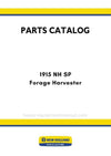 New Holland 1915 NH SP Forage Harvester Parts Manual