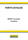 New Holland 2000V Versatile Combine Parts Manual 1981