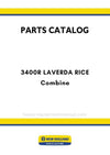 New Holland 3400R LAVERDA RICE Combine Parts Manual