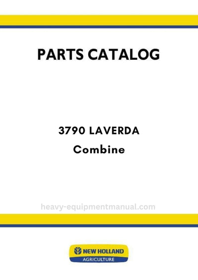 New Holland 3790 LAVERDA Combine Parts Manual