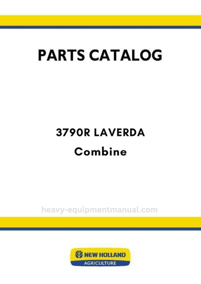 New Holland 3790R LAVERDA RICE Combine Parts Manual