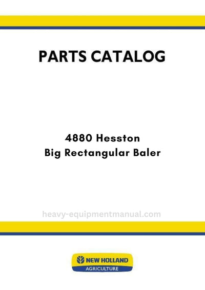 New Holland 4880 Hesston Big Rectangular Baler Parts Manual- BELGIUM