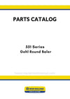 New Holland 551 Series Gehl Round Baler Parts Manual