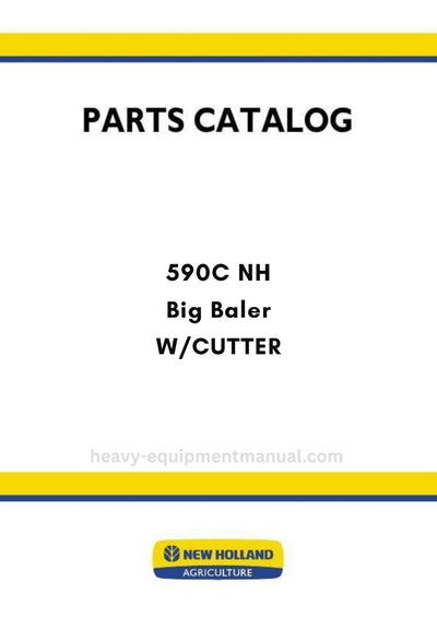 New Holland 590C NH Big Baler Parts Manual W/CUTTER