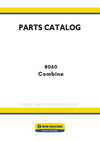 New Holland 8060 Combine Parts Manual BASE UNIT