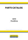 New Holland 8070 Combine Parts Manual BASE UNIT