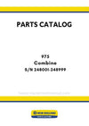 New Holland 975 Combine Parts Manual S/N 248001-248999