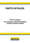 New Holland 975 Combine Parts Manual S/N 3507004-3507999, 2509001-3510999,3511001-3511999