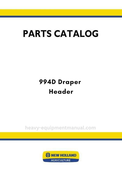 New Holland 994D Draper Header Parts Manual