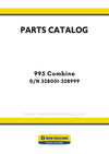 New Holland 995 Combine Parts Manual S/N 328001-328999