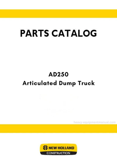 New Holland AD250 Articulated Dump Truck Parts Manual