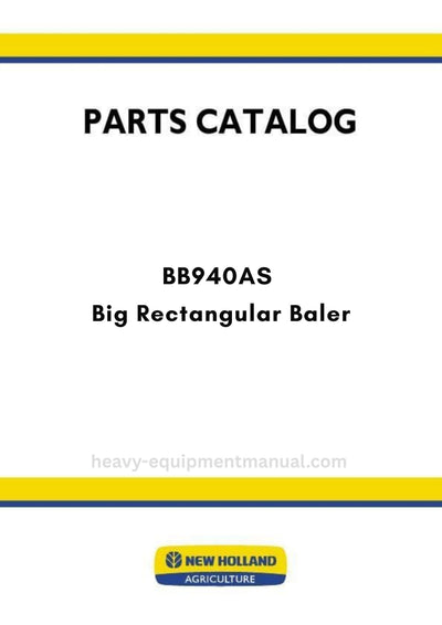 New Holland BB940AS Big Rectangular Baler Parts Manual