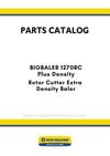 New Holland BIGBALER 1270RC Plus Density Rotor Cutter Extra Density Baler Parts Manual
