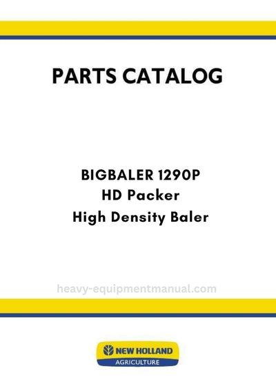 New Holland BIGBALER 1290P HD Packer High Density Baler Parts Manual