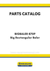 New Holland BIGBALER 870P Big Rectangular Baler Parts Manual