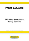 New Holland CR7.80 A5 Aggr Shake Rotary Combine Parts Manual