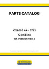 New Holland CX8090 A4 - D782 NA VERSION TIER4 Combine Parts Manual