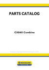 New Holland CX840 Combine Parts Manual BASE UNIT