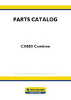 New Holland CX880 Combine Parts Manual BASE UNIT