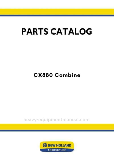 New Holland CX880 Combine Parts Manual BASE UNIT
