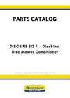 New Holland DISCBINE 312 F. Discbine Disc Mower Conditioner Parts Manual
