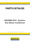 New Holland DISCBINE 312 R - Discbine Disc Mower Conditioner Parts Manual