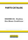 New Holland DISCBINE 316 Discbine Disc Mower Conditioner Parts Manual