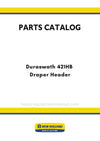 New Holland Duraswath 421HB Draper Header Parts Manual