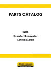 New Holland E215 Crawler Excavator Parts Manual (NA) ASN N6DA21215