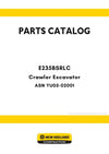 New Holland E235BSRLC Crawler Excavator Parts Manual ASN YU05-02001
