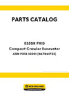 New Holland E35SR PX13 Compact Crawler Excavator Parts Manual ASN PX13-15001 (N6TN61732) (NA)