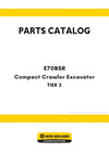 New Holland E70BSR TIER 3 Compact Crawler Excavator Parts Manual (EU)