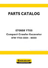 New Holland E70BSR YT05 Compact Crawler Excavator Parts Manual BTW YT05-15001 - 18000