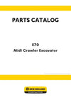 New Holland E70 Midi Crawler Excavator Parts Manual (NA)