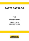 New Holland F140 Motor Grader Parts Manual ASN N8AF00626 (TIER 1 - TIER 2)