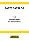 New Holland F140 VP - Variable Power Motor Grader Parts Manual