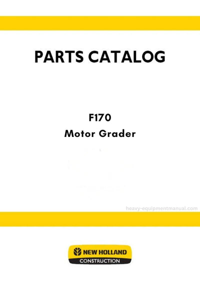 New Holland F170 Motor Grader Parts Manual