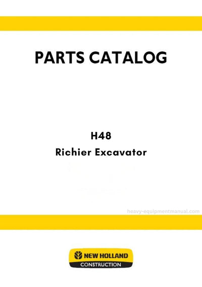New Holland H48 Richier Excavator Parts Manual