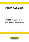 New Holland H7550 Discbine Flail Disc Mower Conditioner Parts Manual