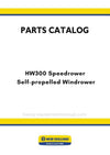 New Holland HW300 Speedrower Self-propelled Windrower Parts Manual
