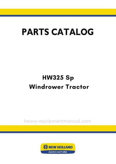 New Holland HW325 Sp Windrower Tractor Parts Manual (RED)