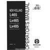 New Holland L465 LX465 LX485 Skid Steer Loader Operator Manual