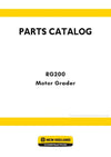 New Holland RG200 Motor Grader Parts Manual