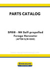New Holland SP818 - NH Self-propelled Forage Harvester Parts Manual (AFTER S/N 1500)
