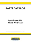 New Holland Speedrower 200 TIER 3 Windrower Parts Manual