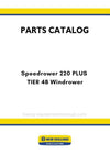 New Holland Speedrower 220 PLUS TIER 4B Windrower Parts Manual