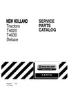 New Holland T4030 Deluxe Tractor Parts Manual PDF Download