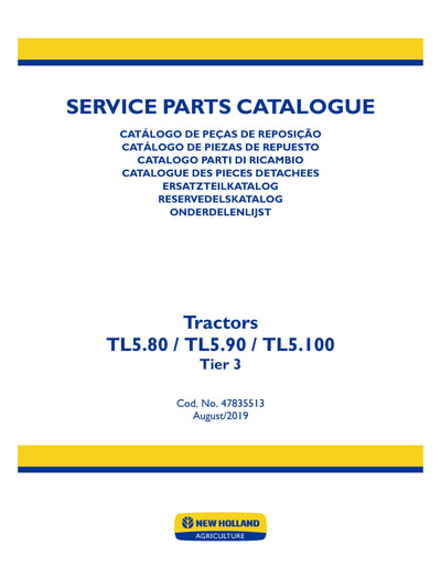 TL5.80, TL5.90, TL5.100 New Holland Tractor Tier 3 Parts Manual Download