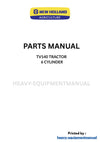 New Holland TV140 Tractor 6 Cylinder Parts Manual