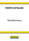 New Holland TX36 NH Combine Parts Manual